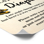 Baby shower van de nachtelijke brandweermannen poster (Hoek)