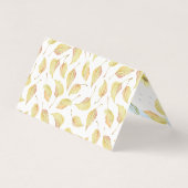 Baby shower van de najaarsdieren visitekaartje (Achterkant)