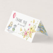 Baby shower van de najaarsdieren visitekaartje (Voorkant)