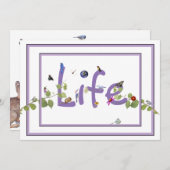 Baby shower van de natuur: uitnodiging (Voorkant / Achterkant)