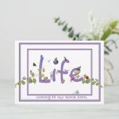 Baby shower van de natuur: uitnodiging (Staand voorkant)