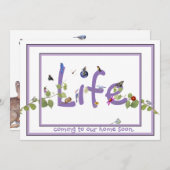 Baby shower van de natuur: uitnodiging (Voorkant / Achterkant)