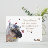 Baby shower van de natuur: uitnodiging (Staand voorkant)