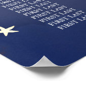 Baby shower van de Navy Blue Star Moon Sky Poster (Hoek)