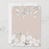 Baby shower van de olifant en de bloem van het mei kaart (Achterkant)