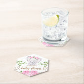 Baby shower van de olifant en de bloem van het mei kartonnen onderzetters (Insitu)