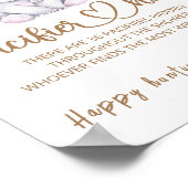 Baby shower van de olifant en de bloem van het mei poster (Hoek)