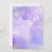 Baby shower van de paarse lavendel van de vlinder kaart (Achterkant)