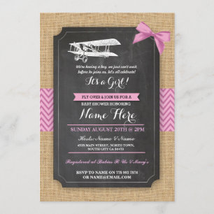 Baby shower van de partij Girl Wood Invite Kaart