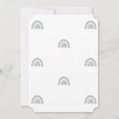 Baby shower van de pasteelregenboog kaart (Achterkant)