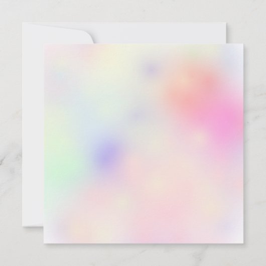 Baby shower van de pasteelregenboog kaart (Achterkant)