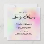 Baby shower van de pasteelregenboog kaart (Voorkant)