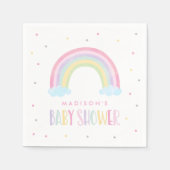 Baby shower van de pasteelregenboog servet (Voorkant)