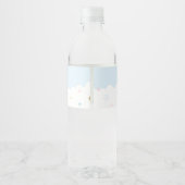 Baby shower van de pasteelregenboog waterfles etiket (Achterkant)