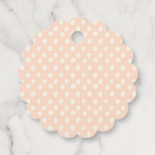 Baby shower van de perzikboog bedankjes labels (Achterkant)