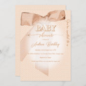 Baby shower van de perzikboog kaart (Voorkant / Achterkant)