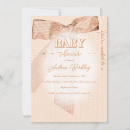 Baby shower van de perzikboog kaart