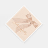 Baby shower van de perzikboog servet (Hoek)