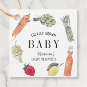 Baby shower van de plaatselijke landbouwmarkt bedankjes labels (Voorkant)