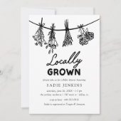 Baby shower van de plaatselijke landbouwmarkt kaart (Voorkant)