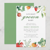 Baby shower van de plaatselijke landbouwmarkt kaart (Voorkant / Achterkant)