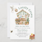 Baby shower van de plaatselijke landbouwmarkt kaart (Voorkant)