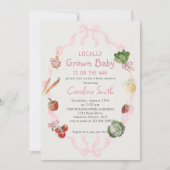 Baby shower van de plaatselijke landbouwmarkt kaart (Voorkant)