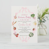 Baby shower van de plaatselijke landbouwmarkt kaart (Staand voorkant)