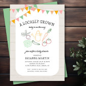 Baby shower van de plaatselijke landbouwmarkt kaart