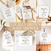 Baby shower van de plaatselijke landbouwmarkt kaart