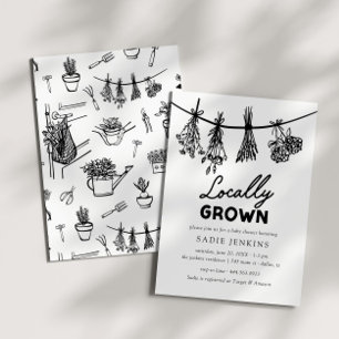 Baby shower van de plaatselijke landbouwmarkt kaart