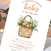 Baby shower van de plaatselijke landbouwmarkt kaart