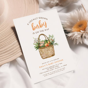 Baby shower van de plaatselijke landbouwmarkt kaart