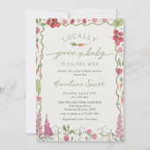 Baby shower van de plaatselijke landbouwmarkt kaart (Voorkant)