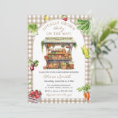 Baby shower van de plaatselijke landbouwmarkt kaart (Staand voorkant)