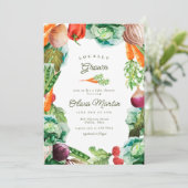 Baby shower van de plaatselijke landbouwmarkt kaart (Staand voorkant)