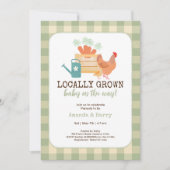 Baby shower van de plaatselijke landbouwmarkt kaart (Voorkant)