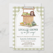 Baby shower van de plaatselijke landbouwmarkt kaart (Voorkant)