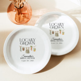 Baby shower van de plaatselijke landbouwmarkt papieren bordje