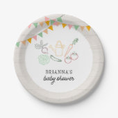 Baby shower van de plaatselijke landbouwmarkt papieren bordje (Voorkant)