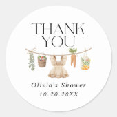 Baby shower van de plaatselijke landbouwmarkt ronde sticker (Voorkant)