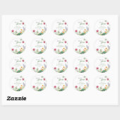 Baby shower van de plaatselijke landbouwmarkt ronde sticker (Vel)
