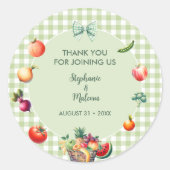 Baby shower van de plaatselijke landbouwmarkt ronde sticker (Voorkant)