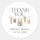 Baby shower van de plaatselijke landbouwmarkt ronde sticker (Voorkant)