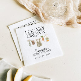 Baby shower van de plaatselijke landbouwmarkt servet