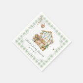 Baby shower van de plaatselijke landbouwmarkt servet (Hoek)