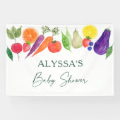 Baby shower van de plaatselijke landbouwmarkt spandoek (Horizontaal)