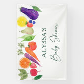Baby shower van de plaatselijke landbouwmarkt spandoek (Verticaal)