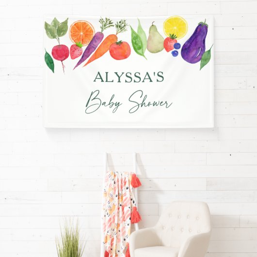 Baby shower van de plaatselijke landbouwmarkt spandoek (Insitu)