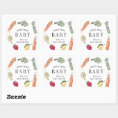 Baby shower van de plaatselijke landbouwmarkt vierkante sticker (Vel)